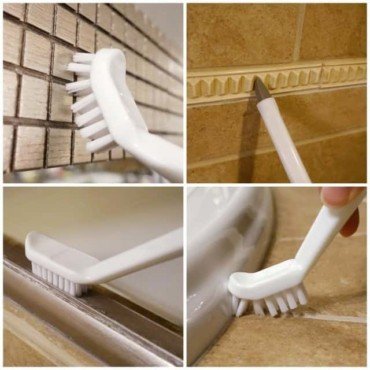 3-in-1 Cleaning Brush Supplies to Deep Clean Tile Lines, Detail Kitchen, Scrub Bathroom, Shower