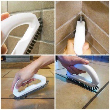 Power Grout Cleaner Brush with Stiff Angled Bristles