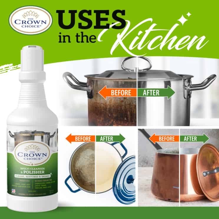 Stainless Steel Cleaner and Polish for Burnt Pots, Pans, Rust and more 5