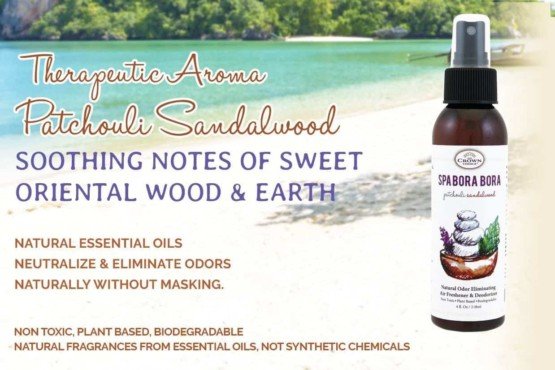 SPA BORA BORA Natural Spray Air Refreshener Essential Oils Based (Patchouli Sandalwood) | NO Phthalate, Fragrance, Chemicals