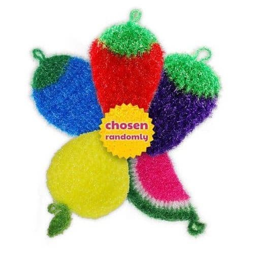 Crochet Scrubber Set - No odors fruit shaped Dish Scrubbie Mix Packs 14