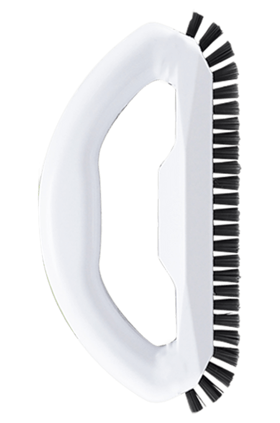 The Crown Choice 3-in-1 Grout Cleaning Brush Set, White, Plastic Handle,  Deep Cleans Tile, Shower, Bathtub, Sink - 4 Piece Set