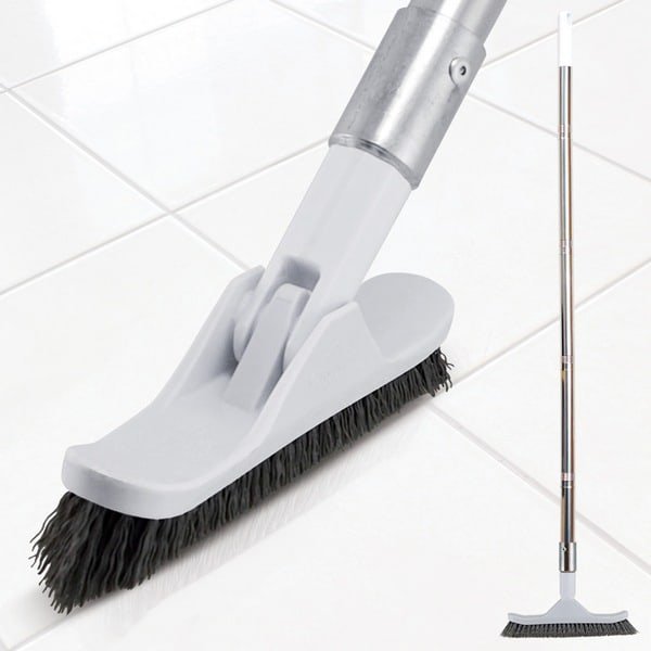 Floor Scrub Brush with Long Handle - 48 Stiff Bristle Shower Deck Brush,  Long Handled Grout Scrubbing Brushes for Cleaning Tile, Shower, Tub,  Bathtub