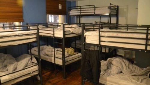 messy double deck beds