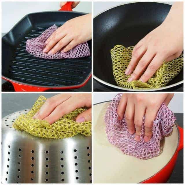 8 Must-have Kitchen Cleaning Tools with Unique Twists 13 Non-Scratch Scourer - HEAVY DUTY Mesh Scouring & Scrubber Cloths