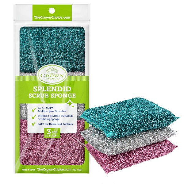 Cellulose Sponge Cloth and Non-Scratch Scouring Pad Set (5 Pcs) 8