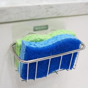 sponge holder kitchen sink with strong adhesive stick for inside sink storage